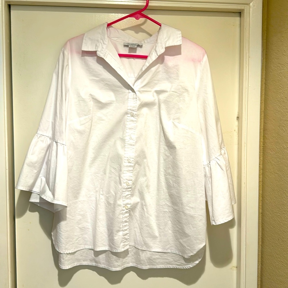 Liz Claiborne white blouse in XL
